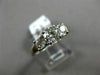 ESTATE WIDE .10CT DIAMOND & CHALCEDONY 14K TWO TONE GOLD OVAL FLOWER RING #25347