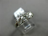 ESTATE WIDE .10CT DIAMOND & CHALCEDONY 14K TWO TONE GOLD OVAL FLOWER RING #25347