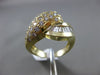 ESTATE WIDE .90CT ROUND & BAGUETTE DIAMOND 14KT YELLOW GOLD 3D CHANNEL PAVE RING