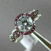 ESTATE 1.35CT DIAMOND & AAA RUBY 14KT WHITE GOLD INFINITY LOVE ENGAGEMENT RING