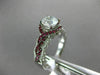 ESTATE 1.35CT DIAMOND & AAA RUBY 14KT WHITE GOLD INFINITY LOVE ENGAGEMENT RING
