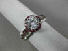 ESTATE 1.35CT DIAMOND & AAA RUBY 14KT WHITE GOLD INFINITY LOVE ENGAGEMENT RING