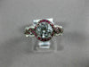 ESTATE 1.35CT DIAMOND & AAA RUBY 14KT WHITE GOLD INFINITY LOVE ENGAGEMENT RING