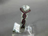 ESTATE 1.35CT DIAMOND & AAA RUBY 14KT WHITE GOLD INFINITY LOVE ENGAGEMENT RING