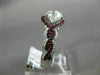 ESTATE 1.35CT DIAMOND & AAA RUBY 14KT WHITE GOLD INFINITY LOVE ENGAGEMENT RING