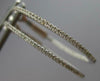 ESTATE .75CT DIAMOND 14KT WHITE GOLD 3D CLASSIC INSIDE OUT HOOP HANGING EARRINGS