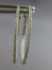 ESTATE .75CT DIAMOND 14KT WHITE GOLD 3D CLASSIC INSIDE OUT HOOP HANGING EARRINGS