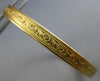 ESTATE SMALL 14K YELLOW GOLD 3D HAND CARVED FILIGREE BABY BANGLE BRACELET #27571