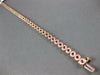 2.94CT DIAMOND & AAA RUBY 14KT ROSE GOLD ROUND HALO MULTI FLOWER TENNIS BRACELET
