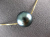 ESTATE LARGE AAA TAHITIAN PEARL 18KT YELLOW GOLD 3D CLASSIC SOLITAIRE NECKLACE