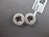 ESTATE LARGE .44CT DIAMOND 18K WHITE GOLD 3D CLASSIC DOUBLE HALO EARRING JACKETS