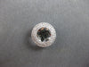 ESTATE LARGE .44CT DIAMOND 18K WHITE GOLD 3D CLASSIC DOUBLE HALO EARRING JACKETS