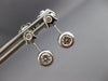 ESTATE .37CT DIAMOND 18K WHITE GOLD TULIP BEZEL HANGING FLOWER EARRINGS #11427