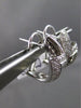 ESTATE WIDE 2.25CT WHITE & FANCY DIAMOND 14K WHITE GOLD ZIG ZAG CLIP ON EARRINGS