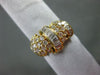 ESTATE LARGE 1.20CT ROUND & BAGUETTE DIAMOND 18K YELLOW GOLD 3D FUN RING #14062