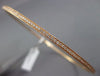 ESTATE .96CT DIAMOND 18KT ROSE GOLD 3D CLASSIC ETERNITY MILGRAIN BANGLE BRACELET