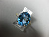 LARGE 5.24CT DIAMOND & OVAL BLUE TOPAZ 14K YELLOW GOLD 3D FLOWER ENGAGEMENT RING