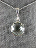 ESTATE 4.0CT AAA GREEN AMETHYST 14KT WHITE GOLD 3D ROUND CLASSIC BEZEL PENDANT