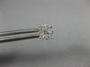 ESTATE .33CT DIAMOND 14KT 2 TONE GOLD ROUND SOLITAIRE HALO CLUSTER STUD EARRINGS