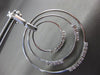 ESTATE LARGE .55CT DIAMOND 14KT WHITE GOLD ETOILE MULTI CIRCLE HANGING EARRINGS
