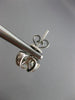 ESTATE LARGE 1.10CT DIAMOND 14KT WHITE GOLD SOLITAIRE FLOWER STUD EARRINGS #1409