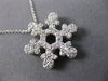 ESTATE .70CT DIAMOND 14KT WHITE GOLD SNOW FLAKE CLASSIC FLOATING PENDANT #23480