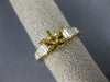ESTATE 1.58CT DIAMOND 18KT YELLOW GOLD 6 PRONG SEMI MOUNT ENGAGEMENT RING #20856