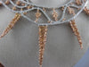 ESTATE LARGE GIA 19.52CT WHITE & PINK DIAMOND 18KT 2 TONE GOLD ETERNITY NECKLACE