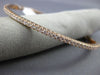 ESTATE .58CT ROUND DIAMOND 18KT ROSE GOLD CLASSIC SEMI ETERNITY BANGLE BRACELET