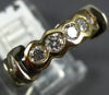 ESTATE .38CT DIAMOND 14KT YELLOW GOLD 5 STONE SEMI BEZEL ANNIVERSARY RING #4364