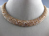 ESTATE LARGE GIA 42.93CT PINK DIAMOND 18KT ROSE GOLD CLUSTER ETERNITY NECKLACE