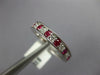 .44CT DIAMOND & AAA RUBY 18KT WHITE GOLD 3D ROUND CHANEL PRONG ANNIVERSARY RING