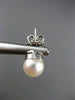 ESTATE .30CT DIAMOND & AAA SOUTH SEA PEARL 18KT WHITE GOLD 3D EARRINGS #12125