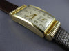 ANTIQUE LORD ELGIN 14KT YELLOW GOLD 3D CLASSIC MENS RECTANGLE WATCH #20802