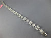 ESTATE 3.80CT ROUND & BAGUETTE DIAMOND 18KT WHITE GOLD 3D SQUARE TENNIS BRACELET