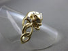 ESTATE .08CT ROUND DIAMOND 14KT YELLOW GOLD 3D MATTE HAPPY PANTHER ETOILE RING