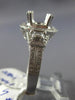 ESTATE 1.1CT DIAMOND 14K WHITE GOLD FILIGREE MILGRAIN SEMI MOUNT ENGAGEMENT RING