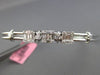 .78CT ROUND & BAGUETTE DIAMOND 18KT WHITE GOLD 3D SQUARE FLEXIBLE LOVE BANGLE