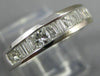 ESTATE .66CT DIAMOND PRINCESS & BAGUETTE 14K WHITE GOLD CHANNEL ANNIVERSARY RING