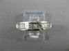ESTATE .66CT DIAMOND PRINCESS & BAGUETTE 14K WHITE GOLD CHANNEL ANNIVERSARY RING