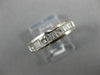 ESTATE .66CT DIAMOND PRINCESS & BAGUETTE 14K WHITE GOLD CHANNEL ANNIVERSARY RING