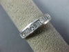 ESTATE .66CT DIAMOND PRINCESS & BAGUETTE 14K WHITE GOLD CHANNEL ANNIVERSARY RING