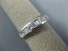 ESTATE .66CT DIAMOND PRINCESS & BAGUETTE 14K WHITE GOLD CHANNEL ANNIVERSARY RING