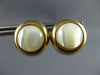 ESTATE LARGE 14KT YELLOW GOLD AAA MOON STONE CIRCULAR CLIP ON EARRINGS #24401