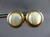 ESTATE LARGE 14KT YELLOW GOLD AAA MOON STONE CIRCULAR CLIP ON EARRINGS #24401