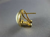 ESTATE LARGE 14KT YELLOW GOLD AAA MOON STONE CIRCULAR CLIP ON EARRINGS #24401
