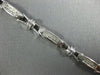 ESTATE LONG 1.60CT DIAMOND 14K WHITE GOLD PRINCESS INVISIBLE BOW TENNIS BRACELET