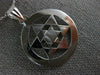 ESTATE LARGE 14KT WHITE GOLD 3D ROUND STAR OF DAVID FLOATING PENDANT #1602