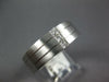 WIDE .36CT DIAMOND 14K WHITE GOLD PRINCESS MATTE & SHINY ANNIVERSARY RING #22431