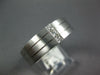 WIDE .36CT DIAMOND 14K WHITE GOLD PRINCESS MATTE & SHINY ANNIVERSARY RING #22431